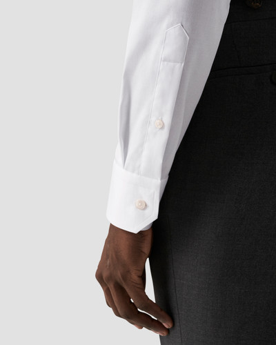 ETON - WHITE SIGNATURE TWILL W/WHITE BUTTONS SHIRT