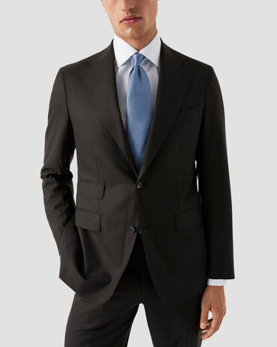 ETON - WHITE SIGNATURE TWILL W/LIGHT BLUE BUTTONS SHIRT