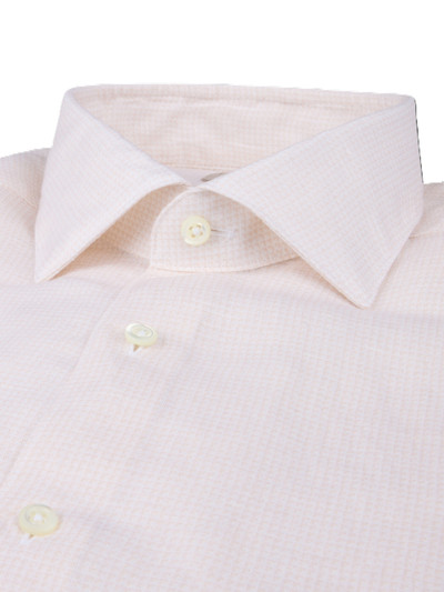 STENSTROMS - CHECKED LINEN / LYOCELL SHIRT -CHAMPAGNE