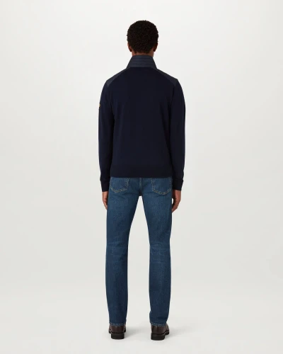 BELSTAFF - KELBY ZIP CARDIGAN-DARK INK