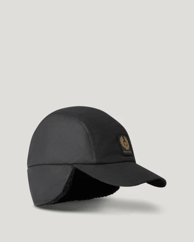 BELSTAFF -MOORBY CAP WAXED COTTON -BLACK