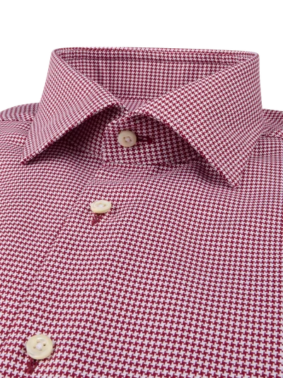 STENSTROMS - LIGHT PINK / RED CHECKED TWILL SHIRT