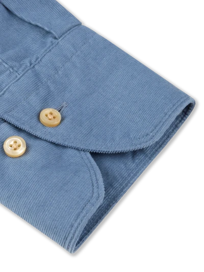 STENSTROMS-FINE CORDUROY SHIRT -BLUE