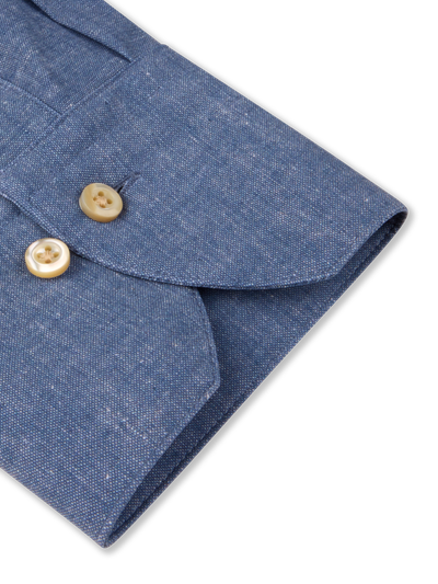 STENSTROMS -INDIGO BLUE ACTIVE STRETCH SHIRT