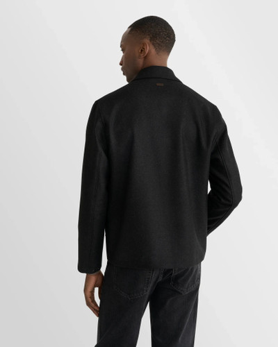 ETON - WOOL HARRINGTON FULL ZIP JACKET -BLACK