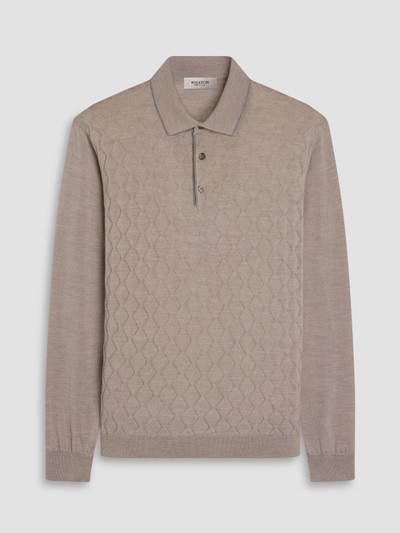 BUGATCHI-L/S - THREE BUTTON POLO SWEATER - CASHMERE