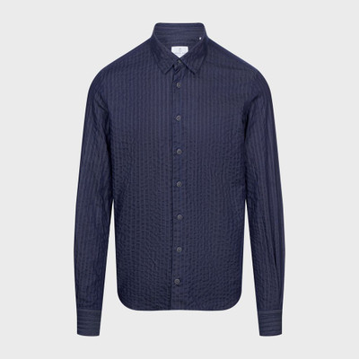 EB-WASHED CRINKLE DENIM SPORT CASUAL SHRT -NAVY