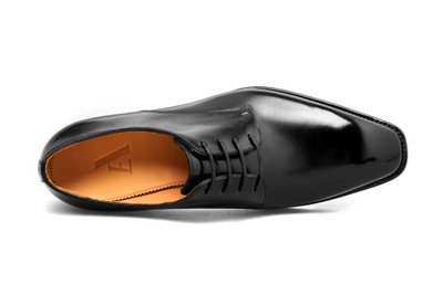 AE -THE NOBLE PLAIN TOE DERBY LEATHER SHOE | BLACK