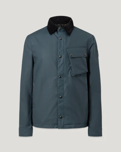 BELSTAFF- GROUND JACKET WAXED COTTON -PETROL