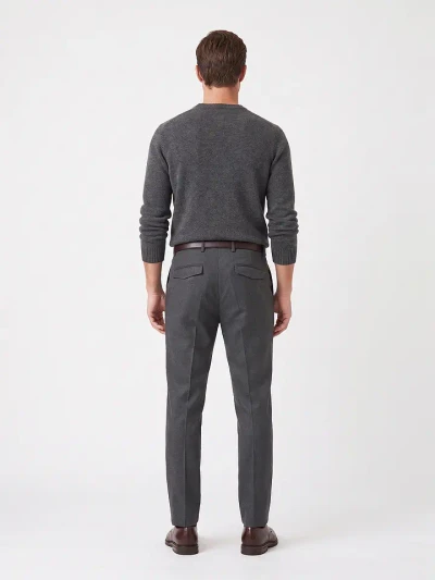 ALBERTO - MIKO FLANNEL GREY HERRINGBONE PANT