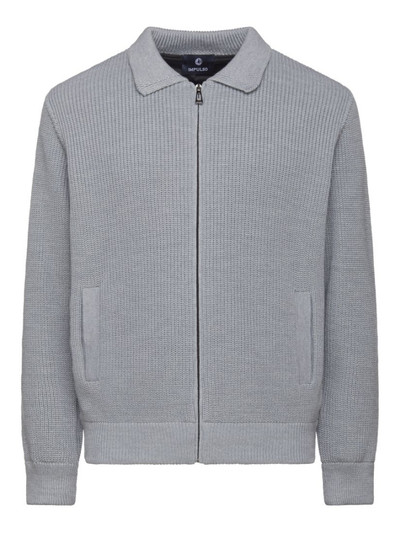 IMPULSO -GIACCA L/S POLO ZIP CARDIGAN JACKET W/POCKET -GREY