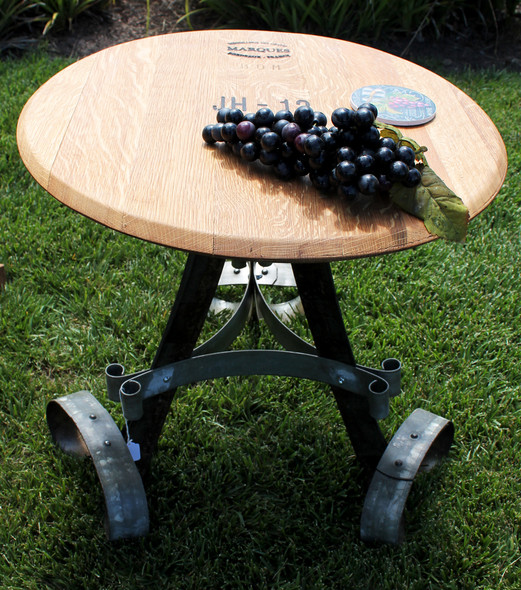 Wine Barrel Table with Ring 