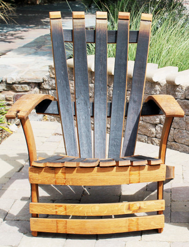 Wine Barrel Bar Stool with foot rest up - Vinous Reverie