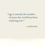 “age is merely a number...” Letterpress Card