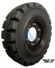 5.00x8 Black Rubber Forklift Resilient Solid Tire and Wheel | 8x3 6-Hole Split Wheel Assembly (Tire and Wheel Assembled)