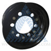7.00x12 Black Rubber Forklift Resilient Solid Tire and Wheel | 12x5 6-Hole Split Wheel Assembly 