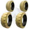 21x8x15 and 16x6x10-1/2 Non Marking Set of 4 Cushion Solid Tires for Forklift. Best Choice NM Rubber