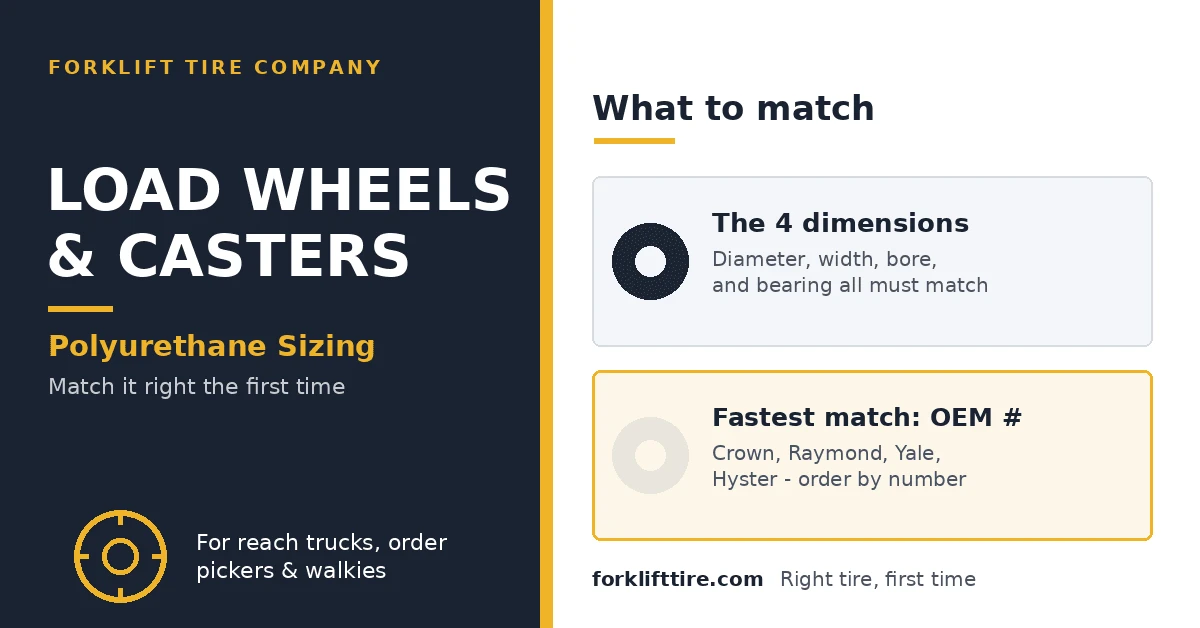 Forklift Load Wheels & Caster Guide - Forklift Tire Company