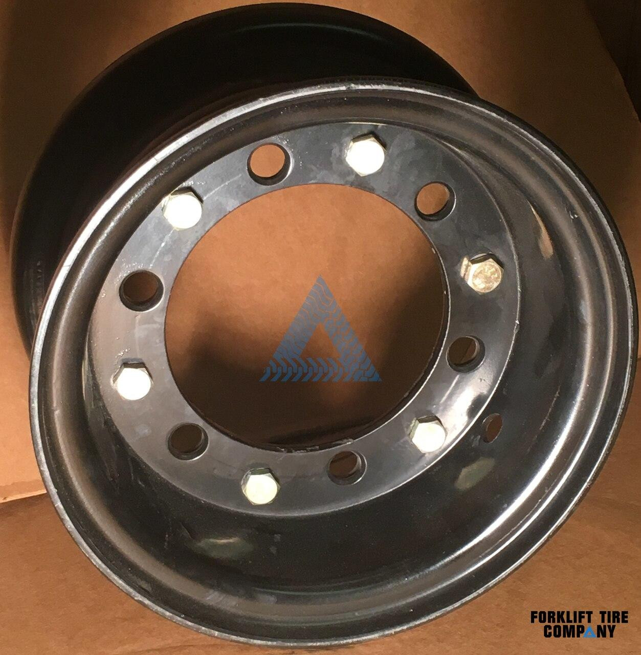 6.5010 Black Rubber Forklift Resilient Solid Tire and Wheel 10x5 6