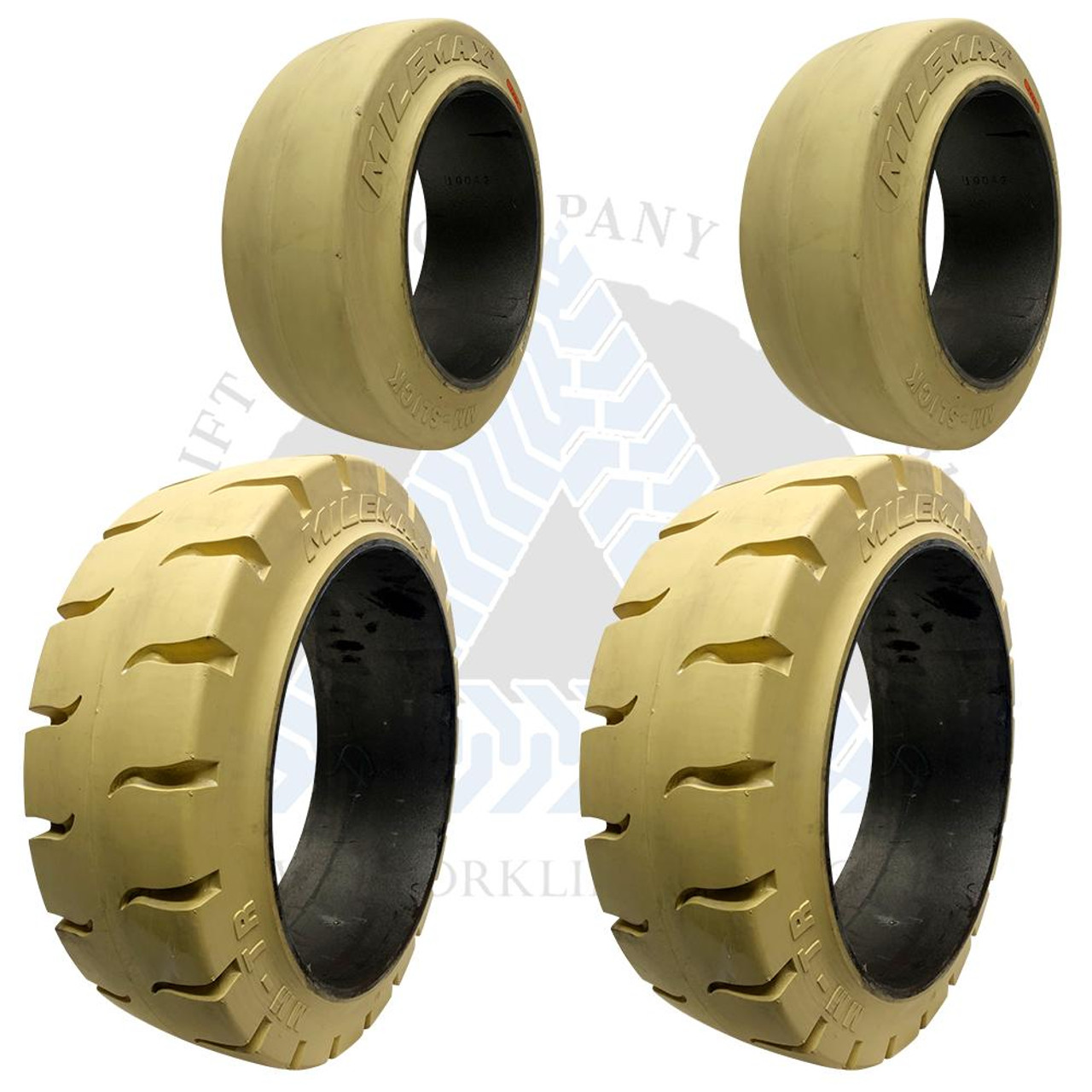 Order 18x7x12-1/8 and 14x4-1/2x8 Solid Non Marking Tires 4x deal