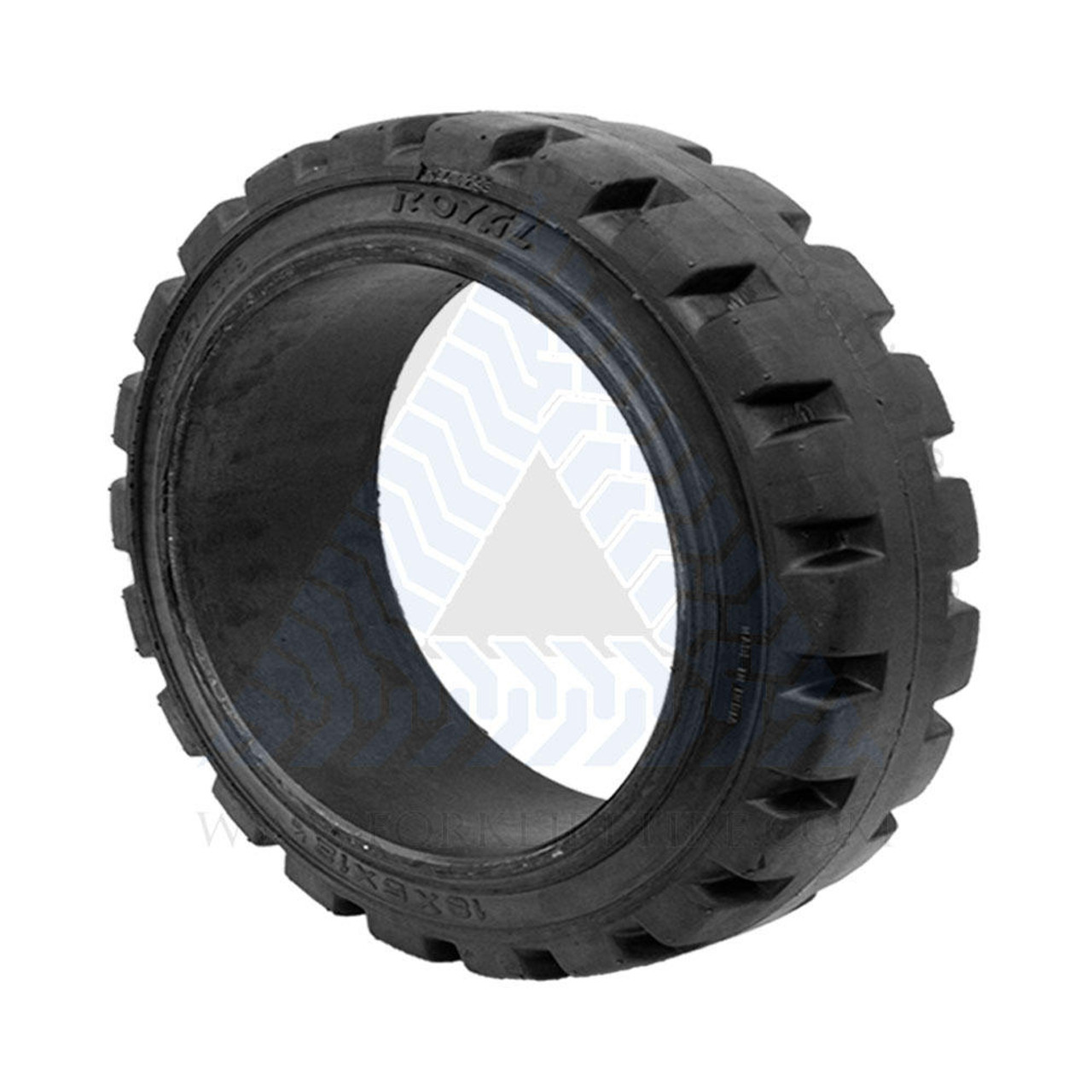 18x5x12-1/8 Royal Rubber Forklift Cushion Solid Tire : TRACTION