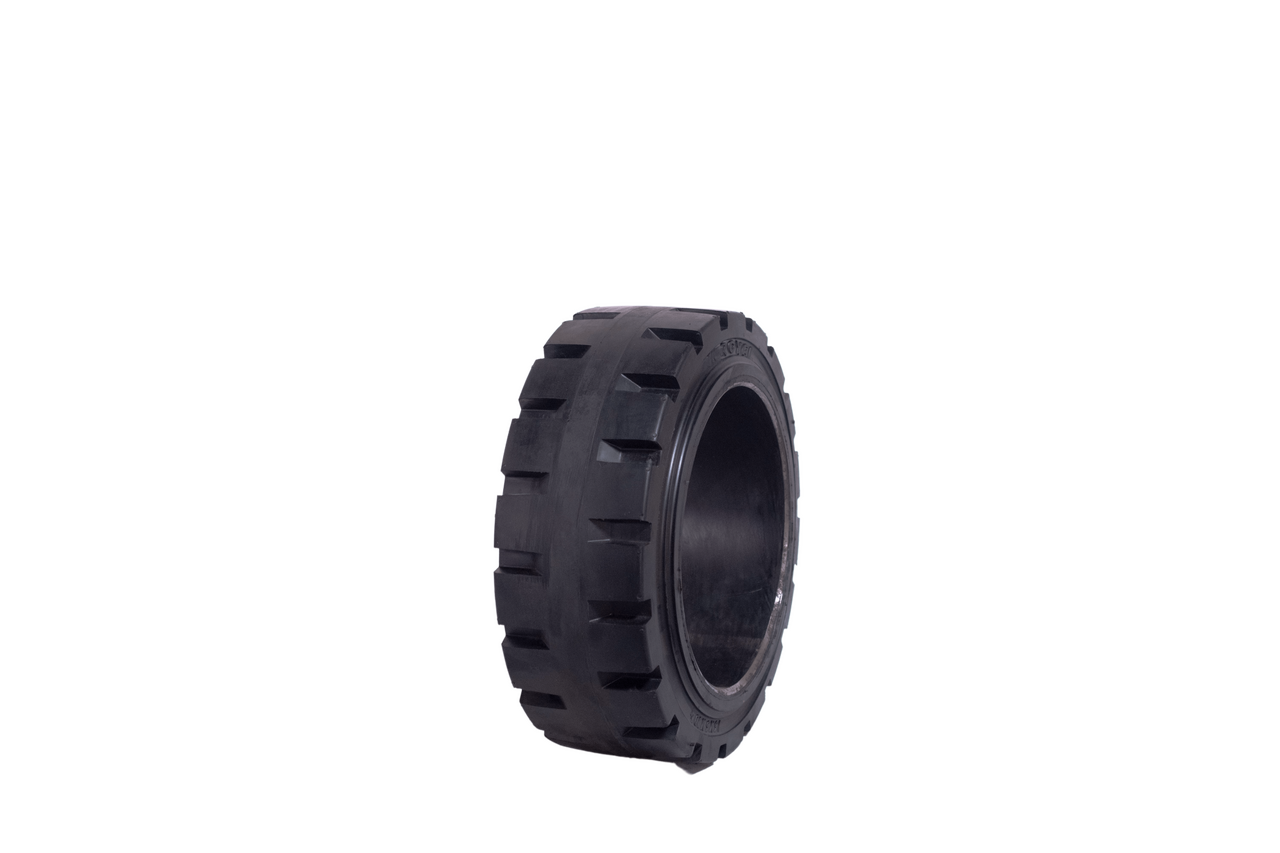 18x6x12-1/8 and 14x4-1/2x8 Black Rubber Forklift Cushion Solid Tires | 4X  DEAL