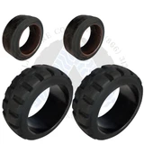 18x7x12-1/8 and 14x5x10 Made In USA Cushion Solid Tires or 4X DEAL