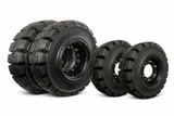 6.50-10 (5.0") and 5.00-8 (3.0") Solid Resilient Tires on Wheels Assembled | 4X TWA DEAL