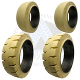 21x7x15 and 16x6x10-1/2 White Non Marking Forklift Cushion Solid Tires or 4X DEAL