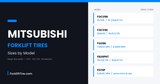 Mitsubishi Forklift Tires: Fitment by Model