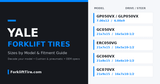 Yale Forklift Tires: Sizes by Model & Fitment Guide