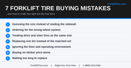 Forklift Tire Buying Mistakes: 7 Errors That Cost You