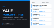 Yale Forklift Tires: Sizes by Model & Fitment Guide