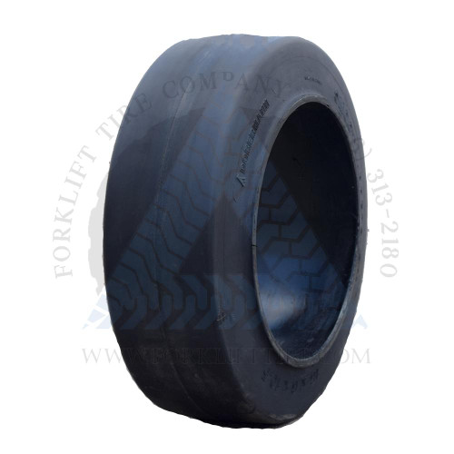 14x5x10 Black Rubber Forklift Cushion Solid Tire : SMOOTH