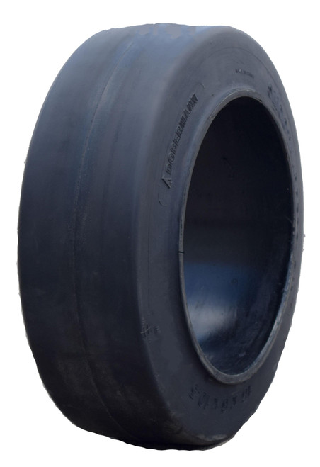 18x7x12-1/8 Black Rubber Forklift Cushion Solid Tire : SMOOTH