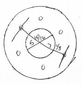 6.00x9 Black Rubber Forklift Resilient Solid Tire and Wheel | 9x4 6-Hole Split Wheel Assembly (Wheel Bolt Pattern)