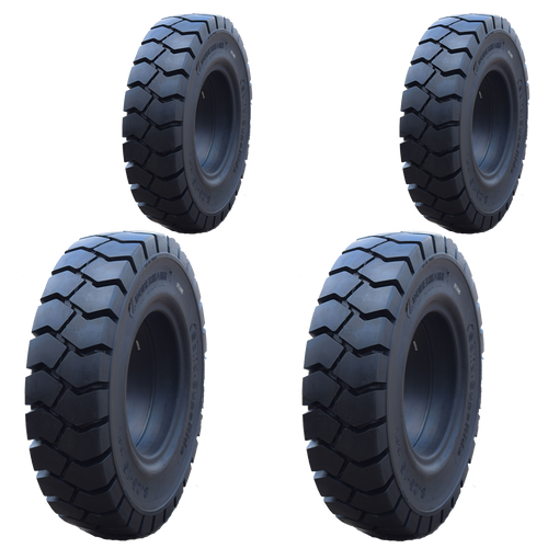 8.15x15-7.00" (28x9-15) and 7.00x12-5.00" General-Usage Solid Resilient Tires | 4X DEAL