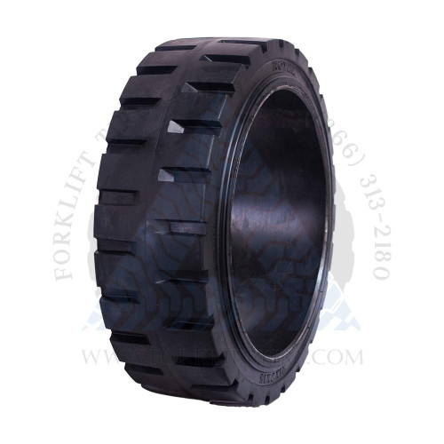 21x7x15 Black Rubber Forklift Cushion Solid Tire : ROYAL TRACTION
