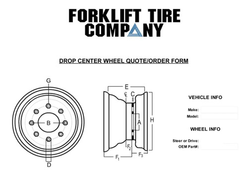 Drop Center Wheel Order Form