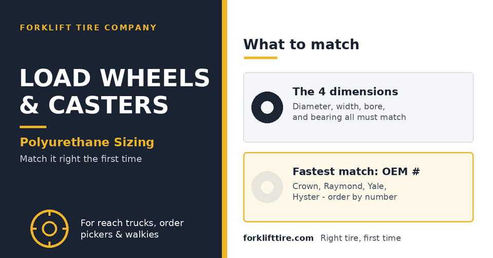 Forklift Load Wheels & Caster Guide - Forklift Tire Company