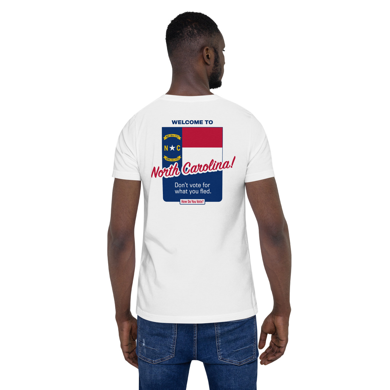 North Carolina How Do You Vote Shirt, Back, White