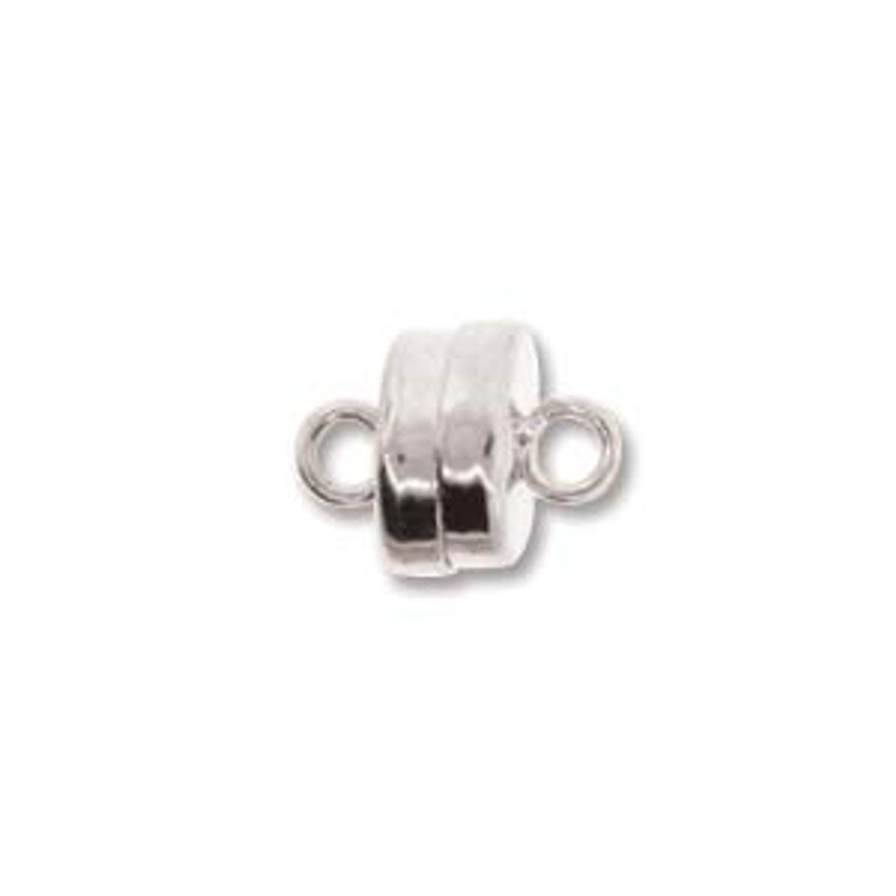 7mm MINI Magnetic Clasp Silver Plate (1 set)