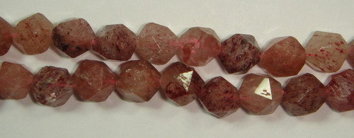 Strawberry Quartz Faceted Star Cut