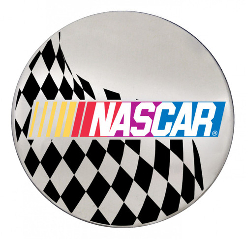 NASCAR Logo w/ Checkered Flag on Chrome