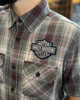 Men's Racer Font Yarn Dye Plaid Shirt