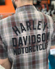 Men's Racer Font Yarn Dye Plaid Shirt