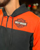 Harley-Davidson Zip Hoodie Essential Color Blocked Black/Orange