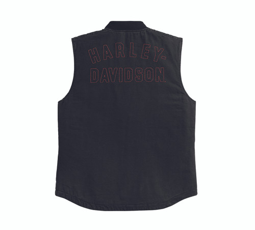 Forever Harley Canvas Vest Black