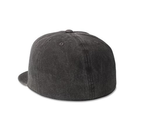 Bar & Shield Washed Fitted Cap - Black Beauty