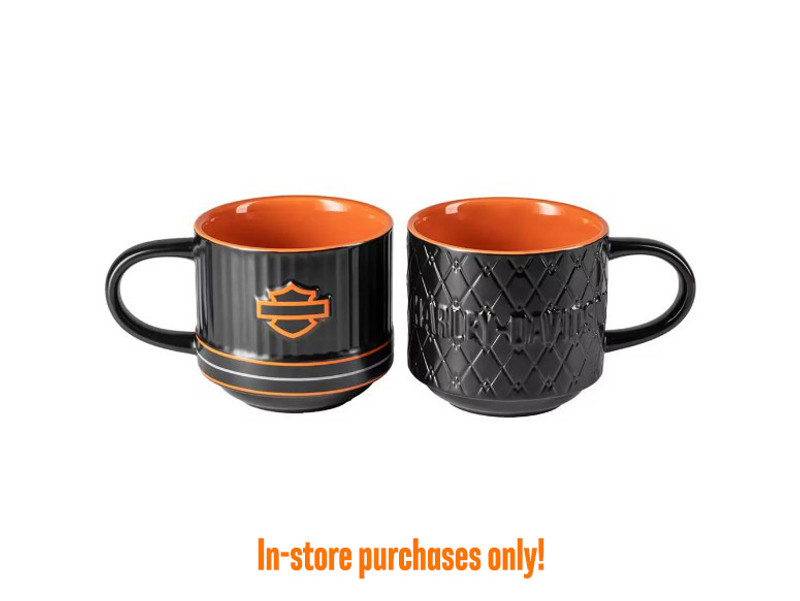 Open B&S Embossed Coffee Mug Set